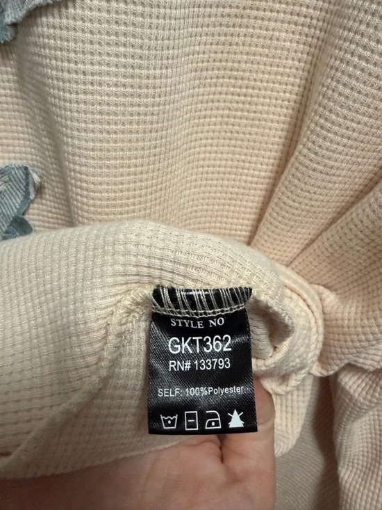 POL Patchwork Oversized Star Flower Top Women’s Size Large - Picture 4 of 6